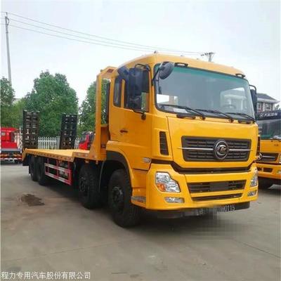 程力下凹板前四后八平板车 专利产品助力高效拖运，分期包上牌一站式服务
